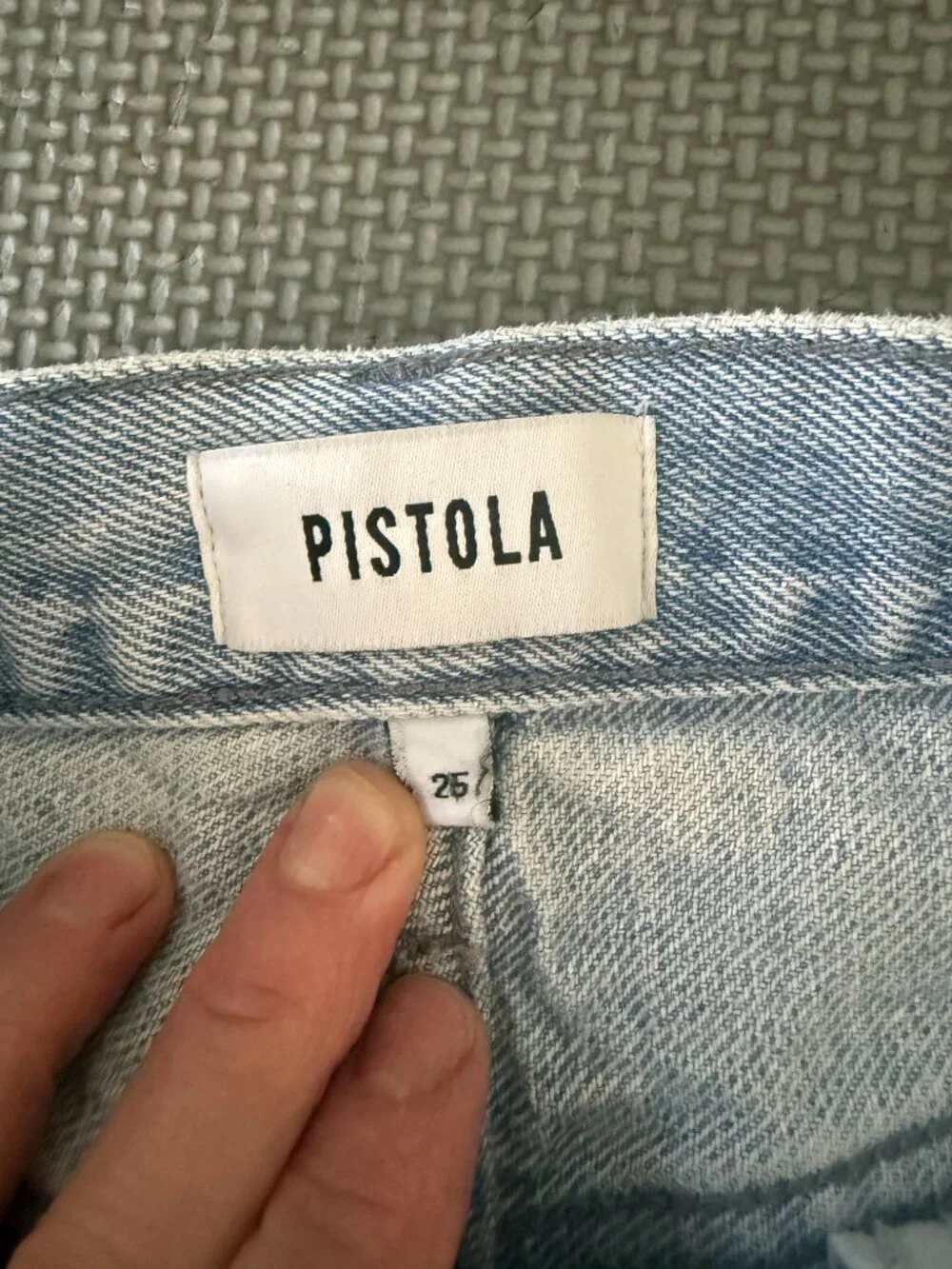 Pistola Cutoff Shorts- Midrise-Distressed-Light Wash- 25- MSRP $125